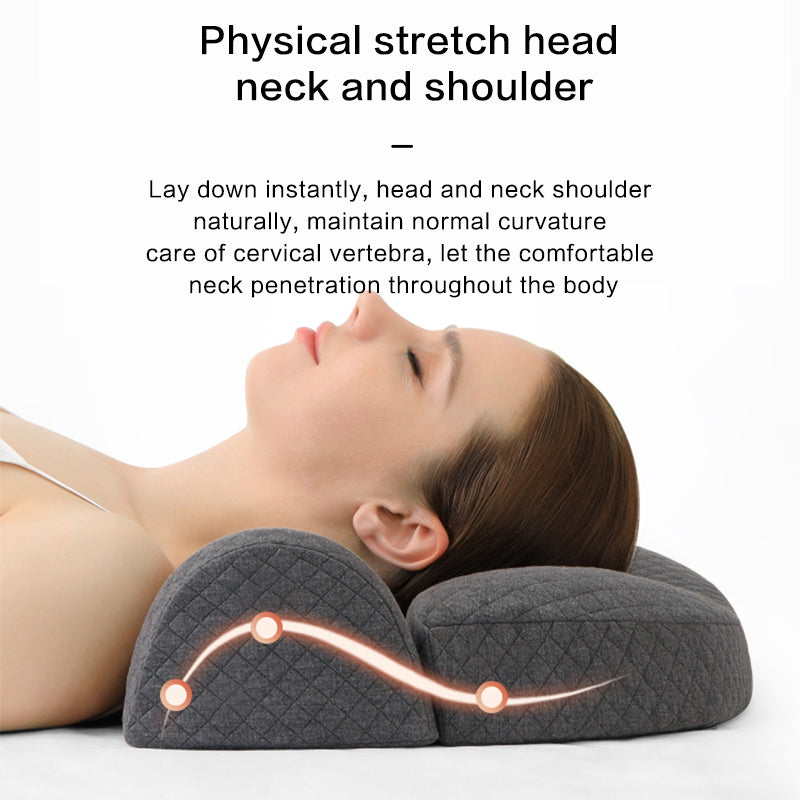 Memory Foam Contour Pillow, Orthopedic Cervical Pillow for Side & Back Sleepers, Ergonomic Bed Pillow