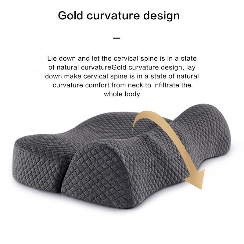 Memory Foam Contour Pillow, Orthopedic Cervical Pillow for Side & Back Sleepers, Ergonomic Bed Pillow