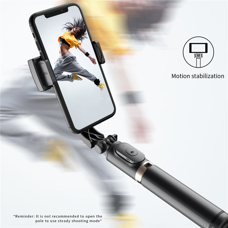 All in One Selfie Stick Tripod, Roreta Bluetooth Gimbal Stabilizer, Foldable, Extendable & Wireless Remote