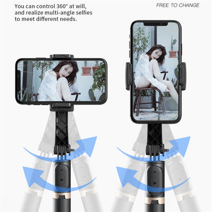 All in One Selfie Stick Tripod, Roreta Bluetooth Gimbal Stabilizer, Foldable, Extendable & Wireless Remote