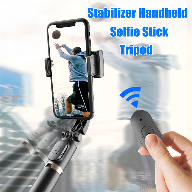 All in One Selfie Stick Tripod, Roreta Bluetooth Gimbal Stabilizer, Foldable, Extendable & Wireless Remote