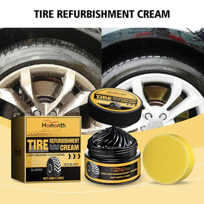 Premium Tire Coating Wax for Cars, Tire Shine Film Plating Cream for Anti-Aging & Long-Lasting Shine