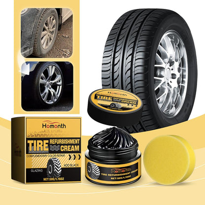 Premium Tire Coating Wax for Cars, Tire Shine Film Plating Cream for Anti-Aging & Long-Lasting Shine
