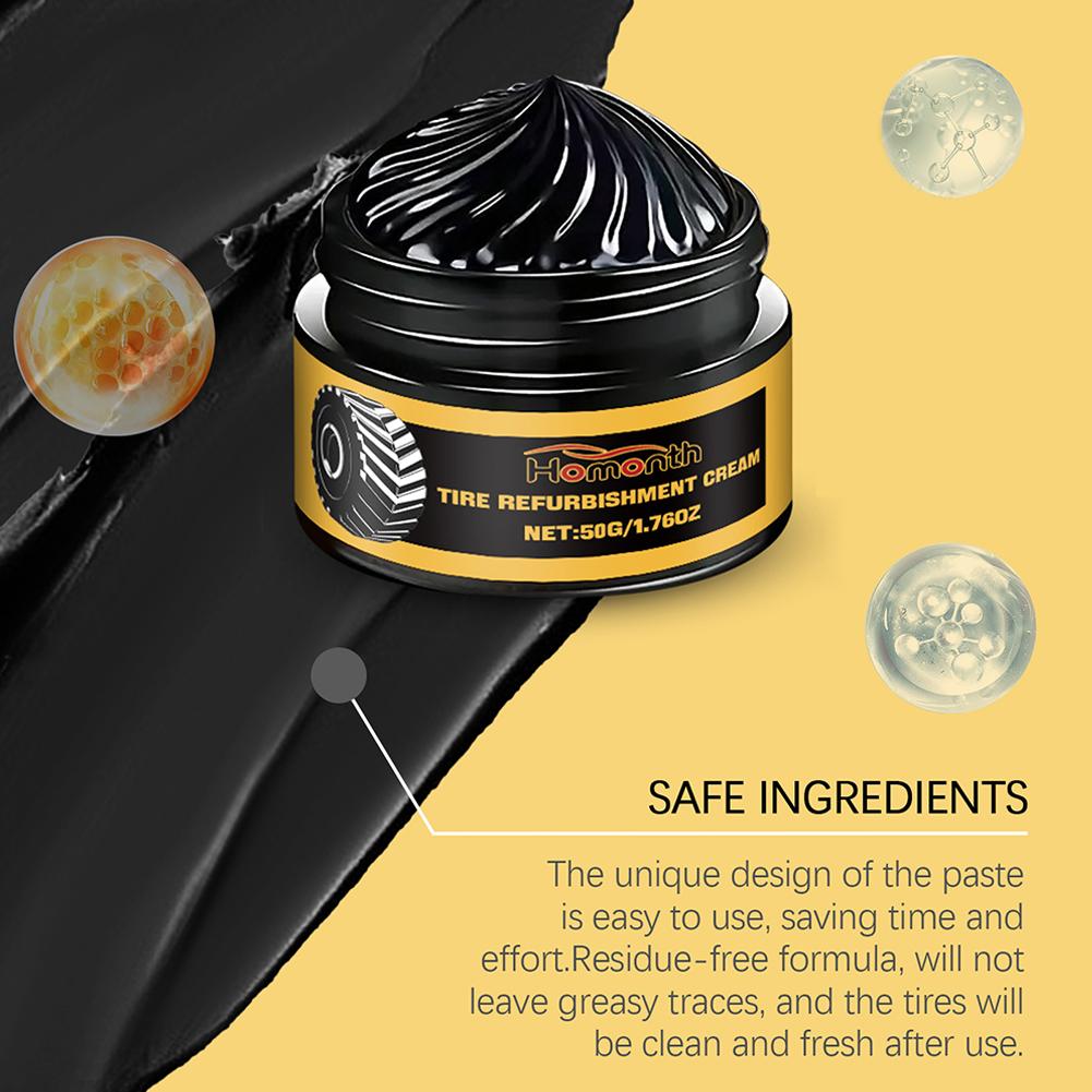 Premium Tire Coating Wax for Cars, Tire Shine Film Plating Cream for Anti-Aging & Long-Lasting Shine