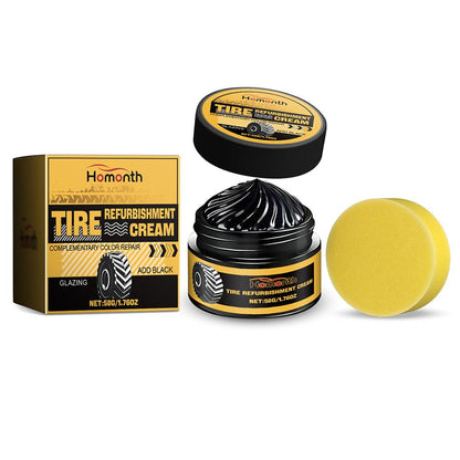 Premium Tire Coating Wax for Cars, Tire Shine Film Plating Cream for Anti-Aging & Long-Lasting Shine