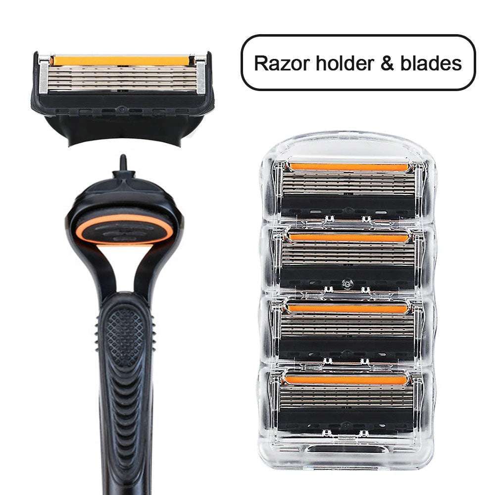 Razor Fusion Pro Power Shaving Shaver, 5-Layer Blades Beard Trimmer for Men with Replacement Refills