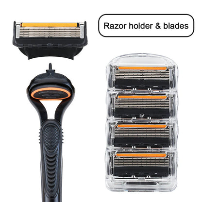 Razor Fusion Pro Power Shaving Shaver, 5-Layer Blades Beard Trimmer for Men with Replacement Refills