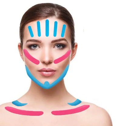 Kinesiology Tape for Face V Line, Neck & Eyes Lifting Wrinkle Remover Sticker Facial Skin Care Elastic Bandage