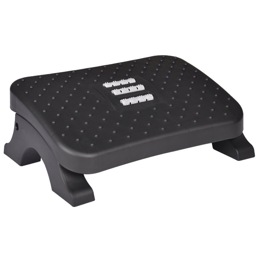 Ergonomic Under Desk Footrest with Massage Rollers, Pain Relief Leg Rest for Home Office Posture Correction