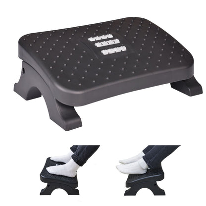 Ergonomic Under Desk Footrest with Massage Rollers, Pain Relief Leg Rest for Home Office Posture Correction