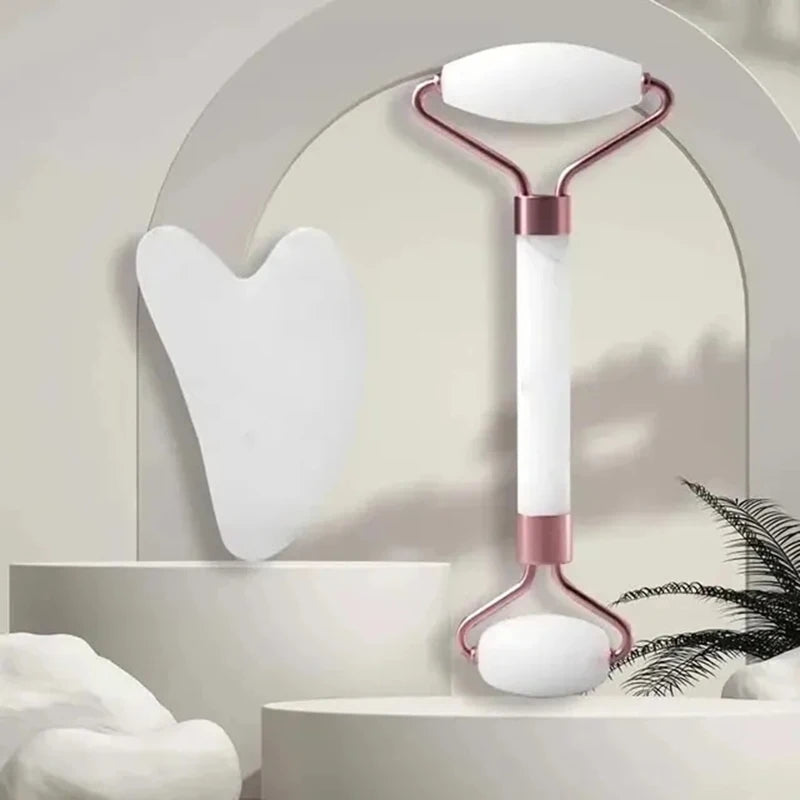 Face & Neck Resin Roller Massager, Double-Ended Beauty Scraping Stick for Relaxation