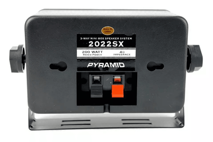 PYRAMID Car Audio Mini Box Car/Inside Home Speakers, Portable Sound System with Bass Reflex Cabinets