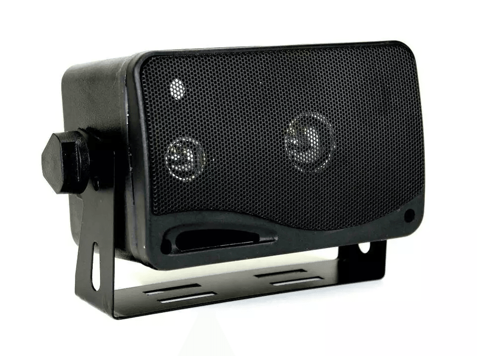PYRAMID Car Audio Mini Box Car/Inside Home Speakers, Portable Sound System with Bass Reflex Cabinets
