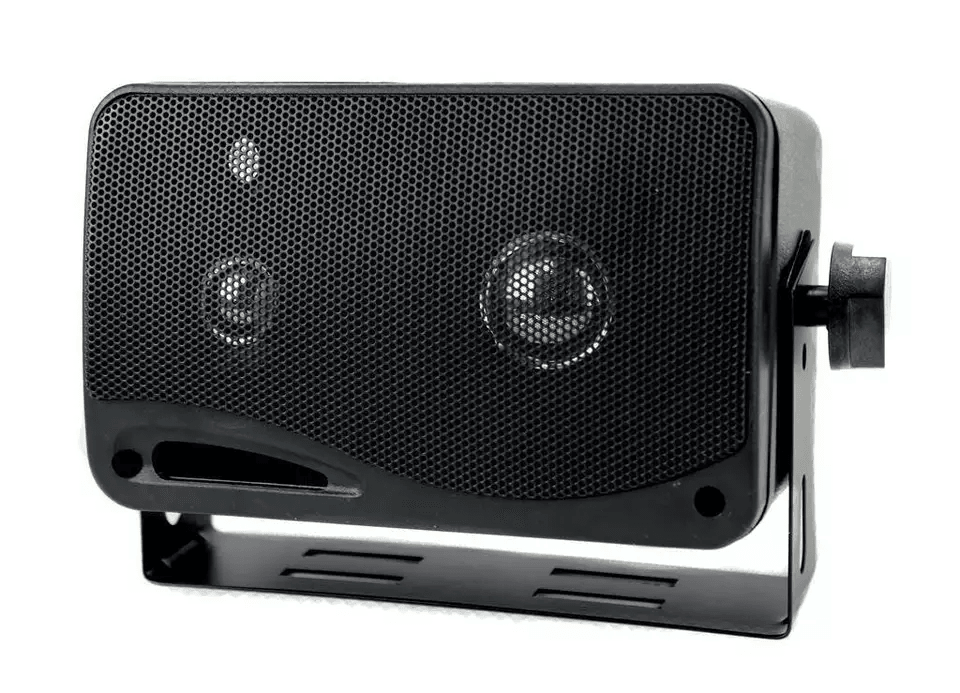 PYRAMID Car Audio Mini Box Car/Inside Home Speakers, Portable Sound System with Bass Reflex Cabinets