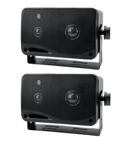 PYRAMID Car Audio Mini Box Car/Inside Home Speakers, Portable Sound System with Bass Reflex Cabinets
