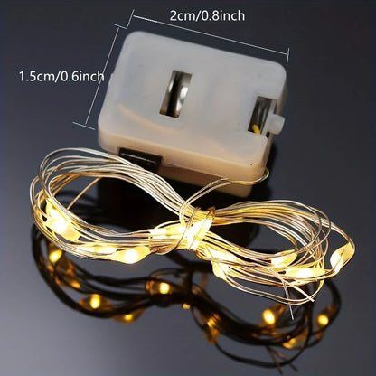 Battery Powered 10 Pack Mini Fairy Lights, Waterproof Copper Wire with 3 Speed Modes for Outdoor & Holiday Decor