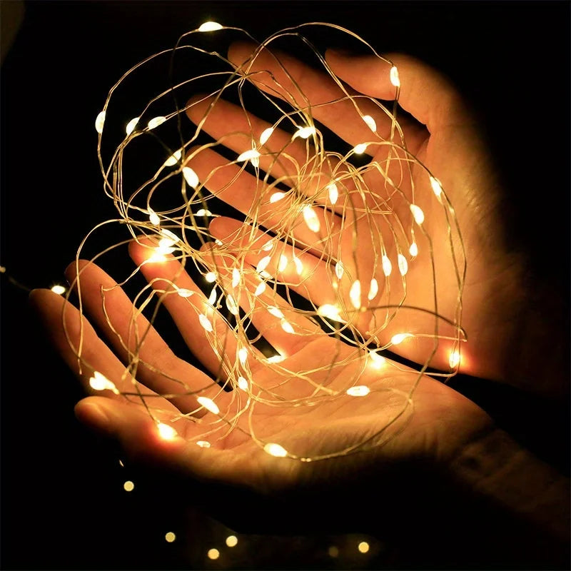 Battery Powered 10 Pack Mini Fairy Lights, Waterproof Copper Wire with 3 Speed Modes for Outdoor & Holiday Decor
