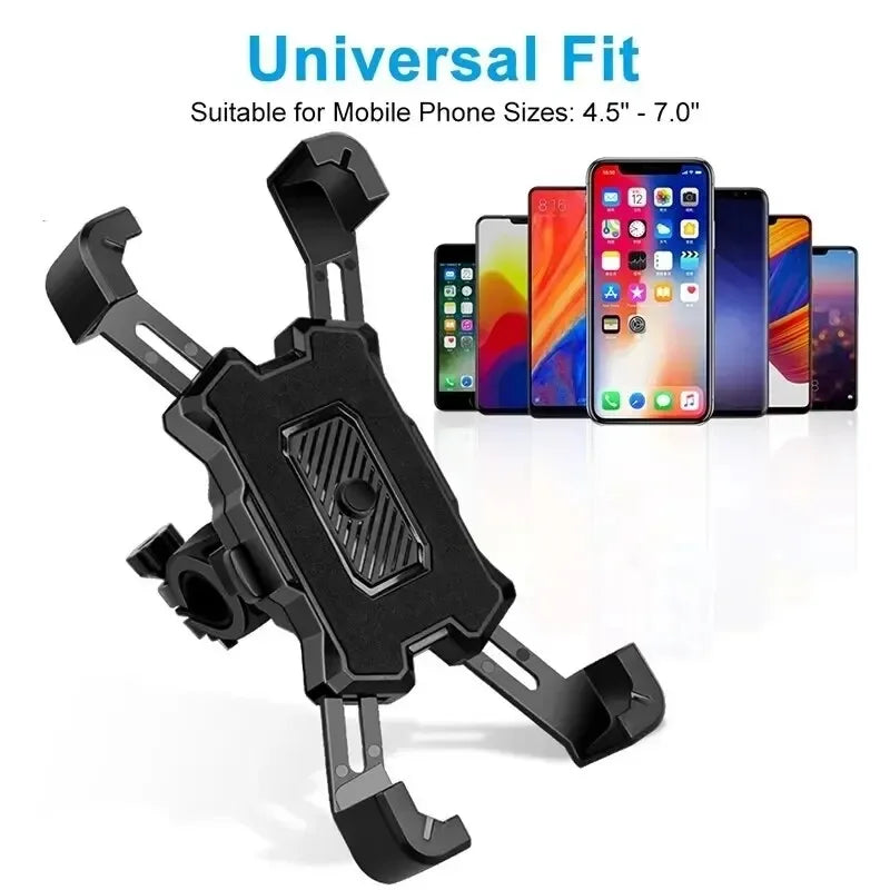 Electric Bicycle Mobile Phone Holder, 360° Rotatable Non-Slip Stand for Moto & Bike Riding
