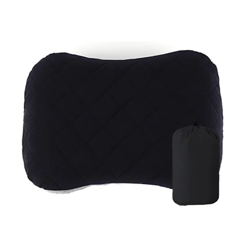 Ergonomic Ultralight Inflatable Travel Camping Pillow, Soft Washable Cover for Neck & Back Support, Portable Air Pillow