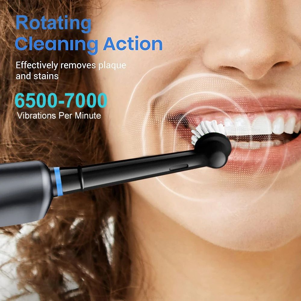 Electric Toothbrush with Rotating Brush Head, Rechargeable Rotary Toothbrush for Adults with Modes & Longer Battery Life