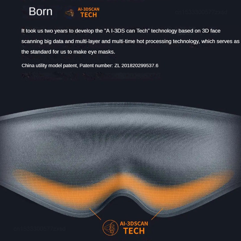 Dreamlight 2S Generation Sleep Mask, Full Shading Eye Cover for Travel & Home Use, Breathable Polyester Fiber Design