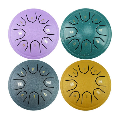 8 Tone Steel Tongue Drum Mini Hand Pan Drums with Drumsticks, Music Tambourine, and Accessories Portable Percussion