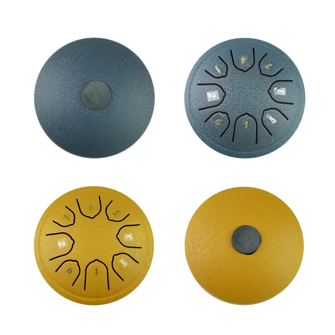 8 Tone Steel Tongue Drum Mini Hand Pan Drums with Drumsticks, Music Tambourine, and Accessories Portable Percussion