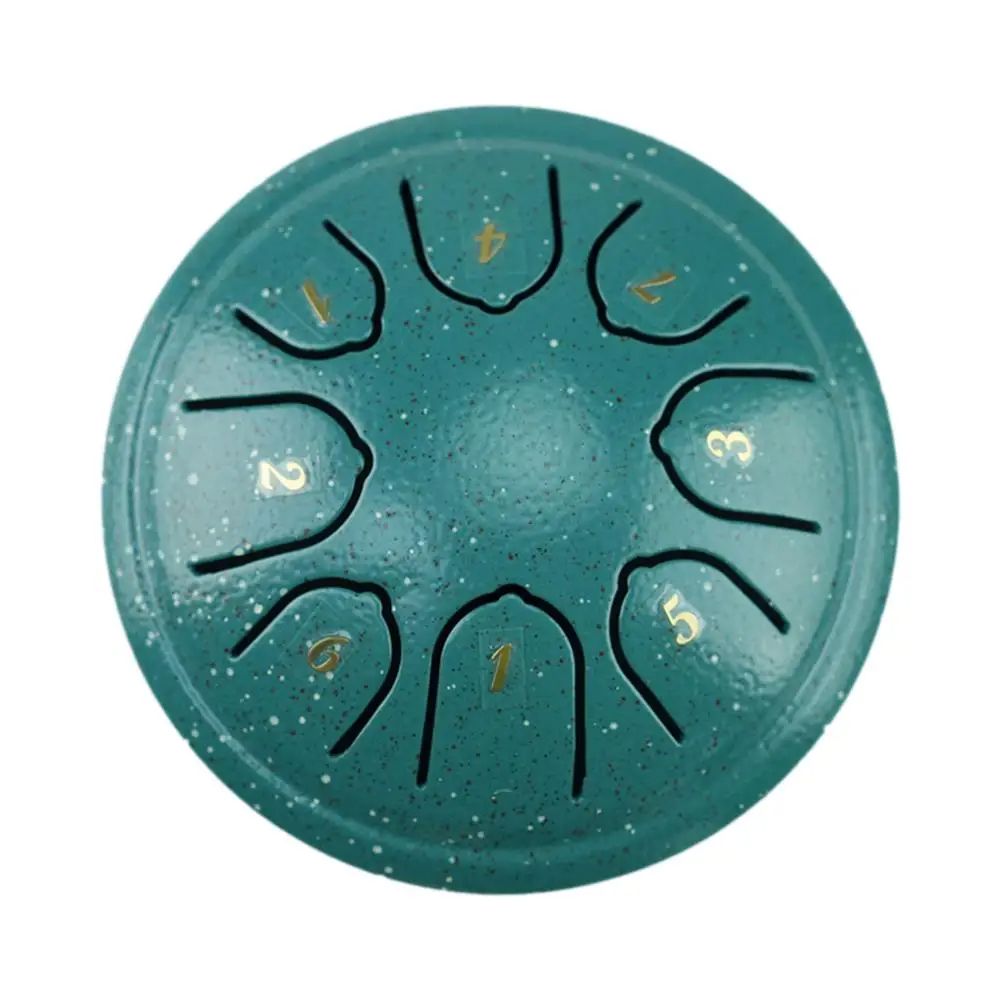8 Tone Steel Tongue Drum Mini Hand Pan Drums with Drumsticks, Music Tambourine, and Accessories Portable Percussion