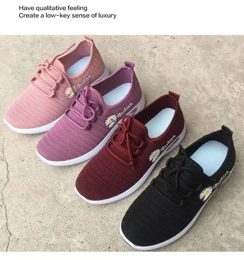 Lightweight Sneakers for Women, Breathable Net Shoes with Comfortable Soft Sole, Casual Adult Sneakers for Walking