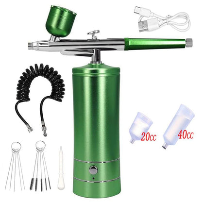 Airbrush Nail Art Painting Kit with Compressor, Mini Portable Airbrush Gun Set