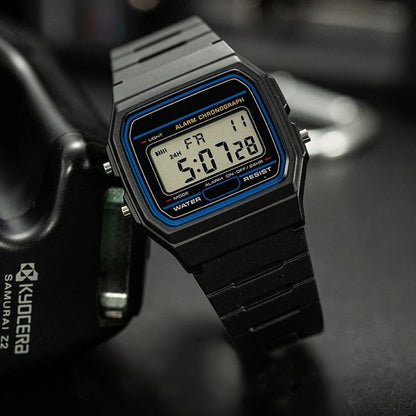 Men Digital Sports Watch, Top Brand Simple Square LED Wristwatch with Casual Silicone Band, Ideal Electronic Clock Gift