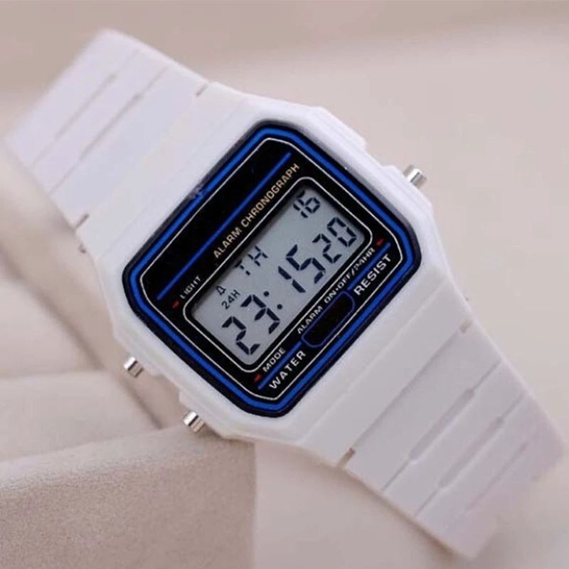 Men Digital Sports Watch, Top Brand Simple Square LED Wristwatch with Casual Silicone Band, Ideal Electronic Clock Gift