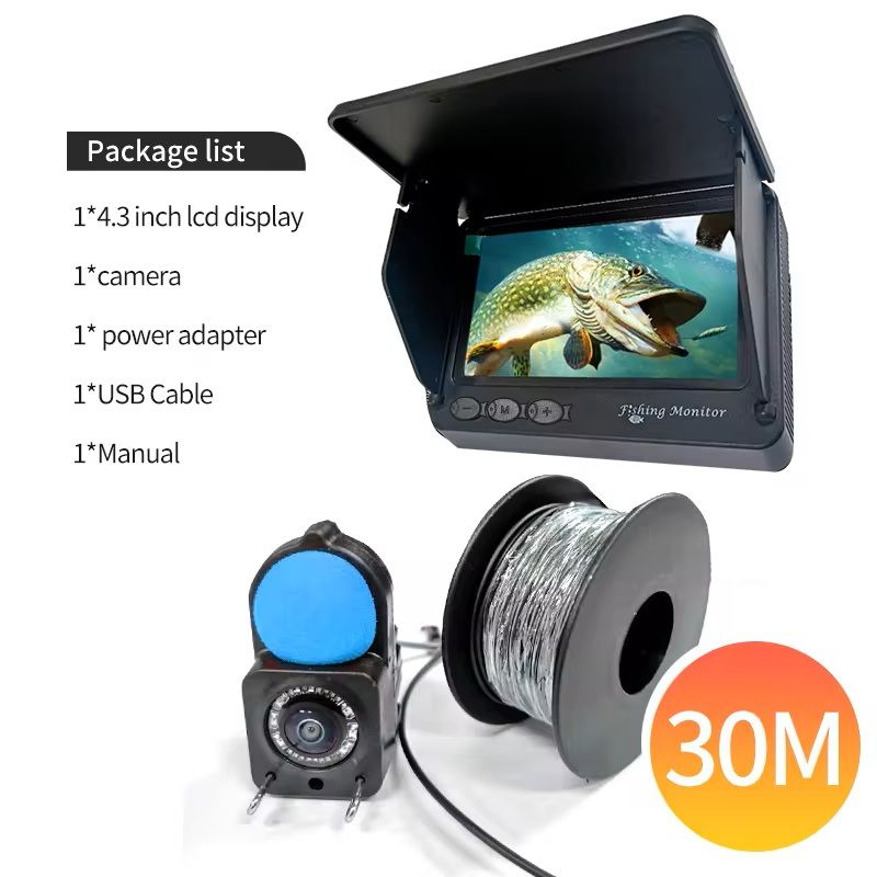 Portable 4.3" Underwater Fishing Camera with 1080P Night Vision