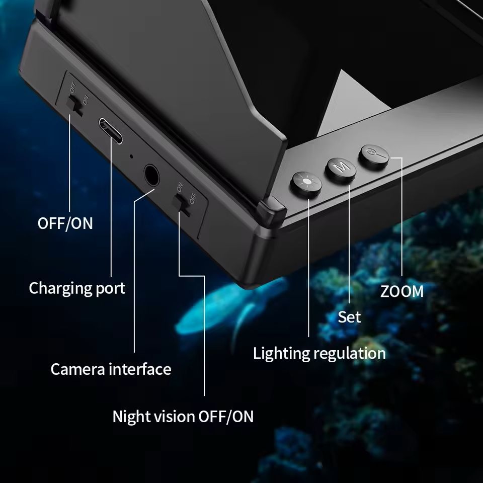 Portable 4.3" Underwater Fishing Camera with 1080P Night Vision