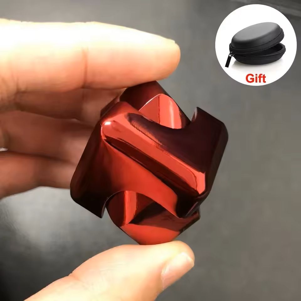Alloy Cube Spinner Fidget Toy for Adults Anti Stress Portable Finger Gyroscope