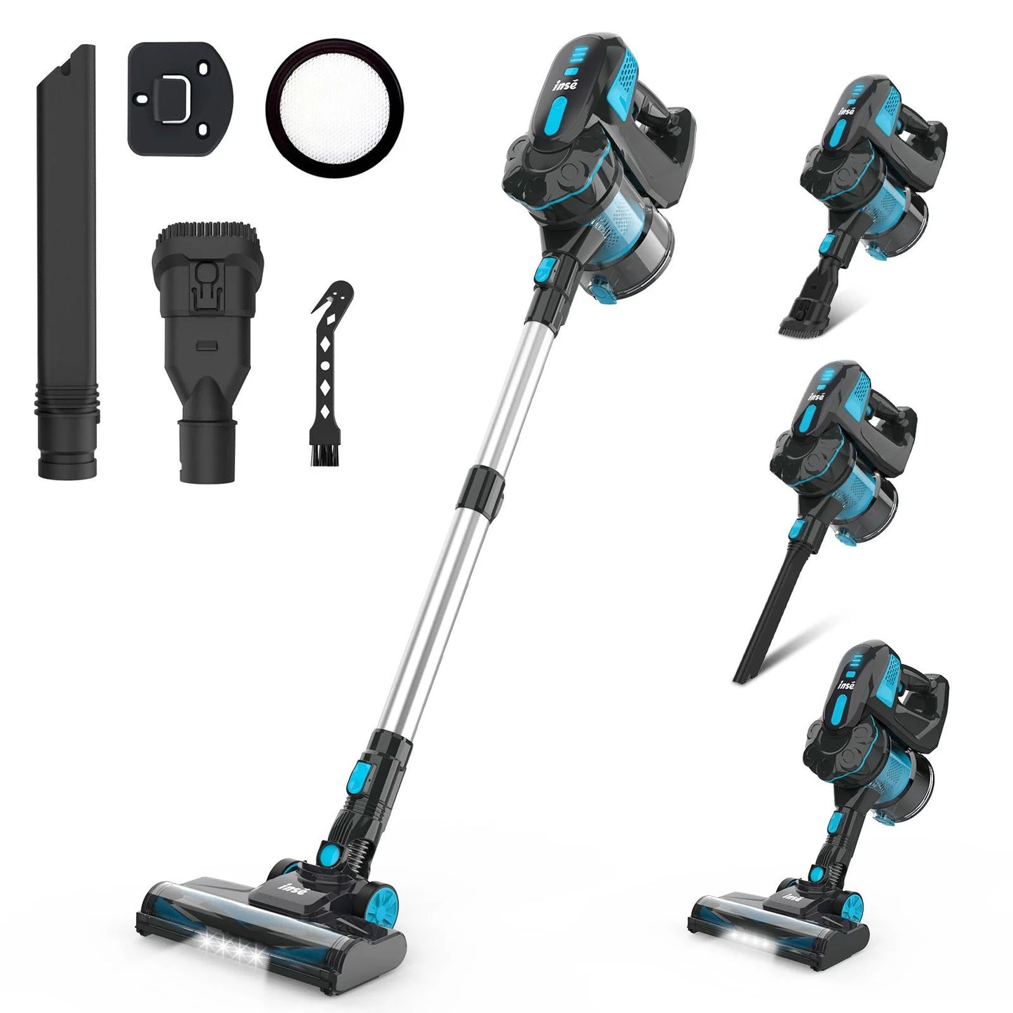 Cordless Stick Vacuum Cleaner Powerful Suction Lightweight for Household, Pet Hair, Carpet & Floor