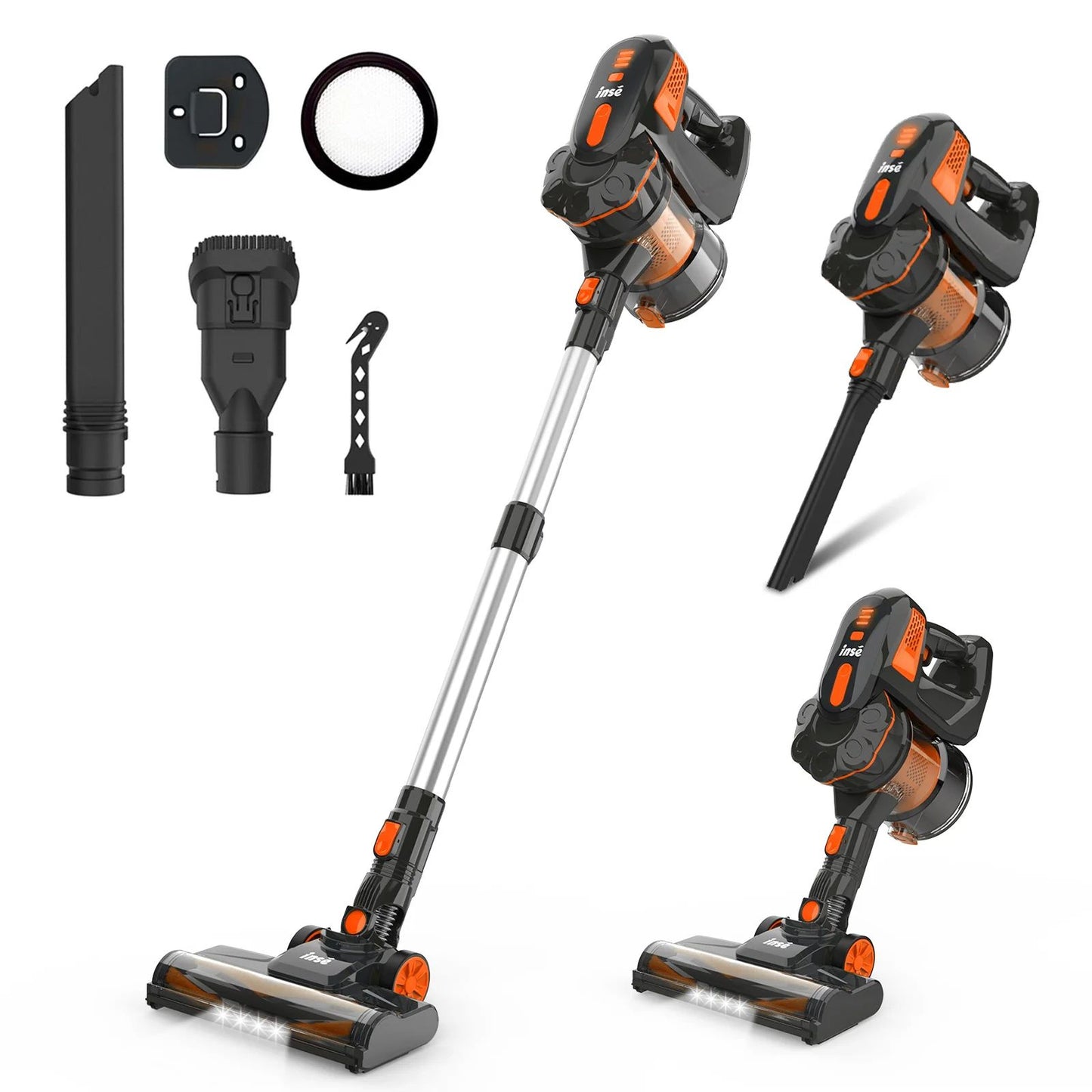Cordless Stick Vacuum Cleaner Powerful Suction Lightweight for Household, Pet Hair, Carpet & Floor