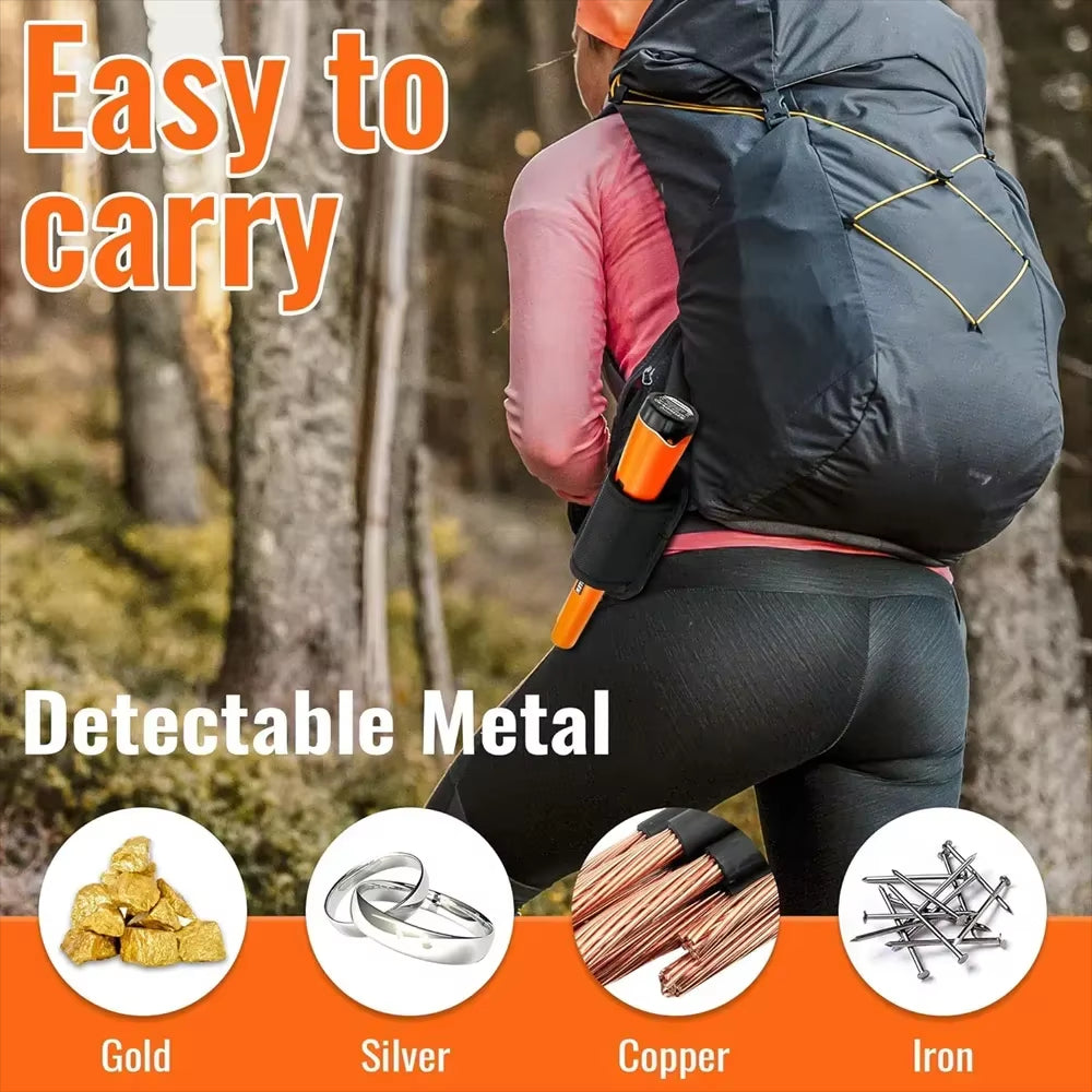 360° Waterproof Metal Detector Pinpointer, Handheld Professional Tool for Gold, Coins, and Relics