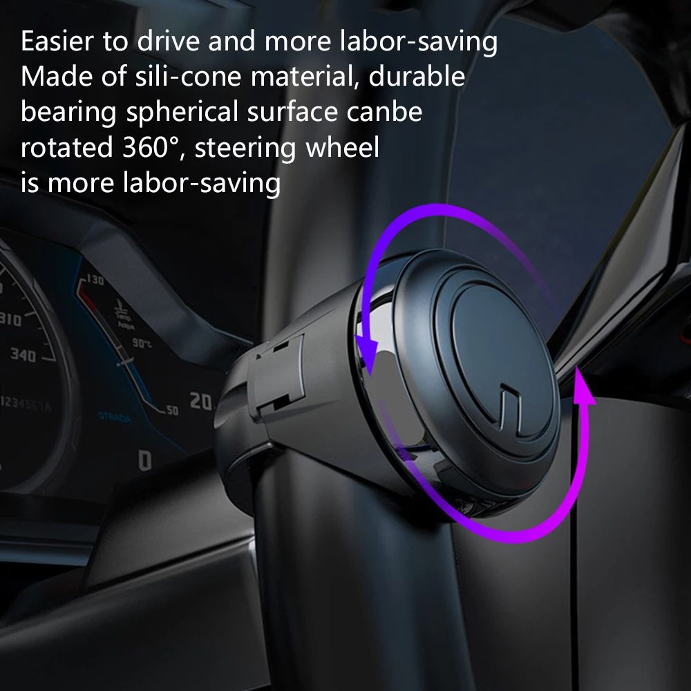 Steering Wheel Booster Spinner Knob with Power Handle Ball & Metal Bearing for Effortless One-Handed Driving Control