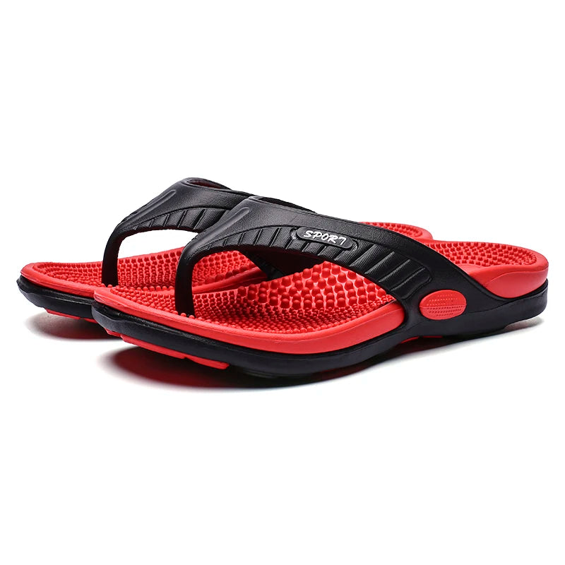 Luxury Massage Slippers, Summer Breathable Beach Shoes for Men & Women, Comfortable Flip Flops