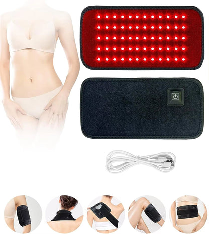 LED Red & Infrared Light Therapy Belt, Back Pain Relief, Fat Burn Wrap, Full Body Slimming & Recovery Heat Pad