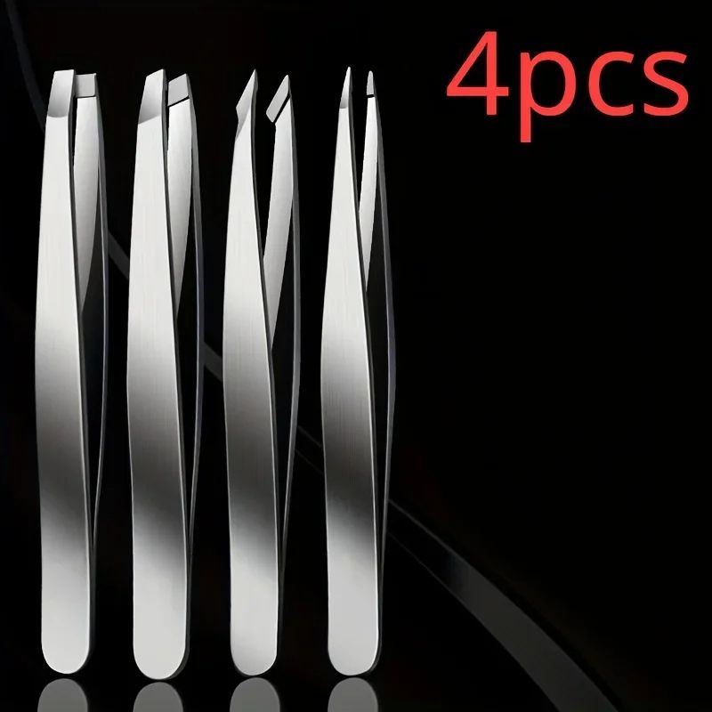 Professional Tweezers Set, Perfect for Eyebrow Hair Removal, Splinter & Ingrown Hair, Precision Stainless Steel