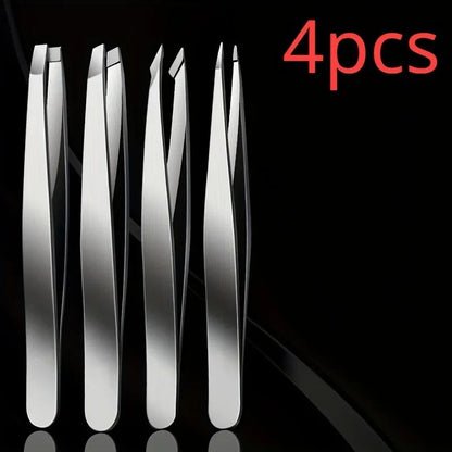 Professional Tweezers Set, Perfect for Eyebrow Hair Removal, Splinter & Ingrown Hair, Precision Stainless Steel