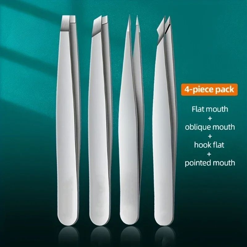 Professional Tweezers Set, Perfect for Eyebrow Hair Removal, Splinter & Ingrown Hair, Precision Stainless Steel