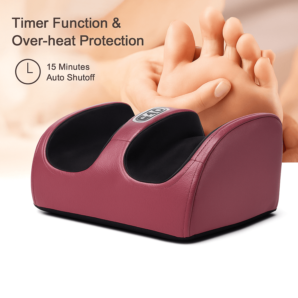 Heated Foot Massager with Compression & Deep Kneading Electric Foot Spa for Pain Relief & Relaxation