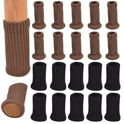 16 Piece Knitted Chair Leg Socks Set for Floor Protectio