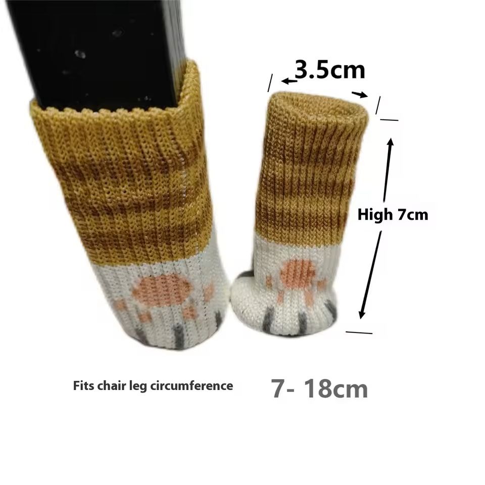 16 Piece Knitted Chair Leg Socks Set for Floor Protectio