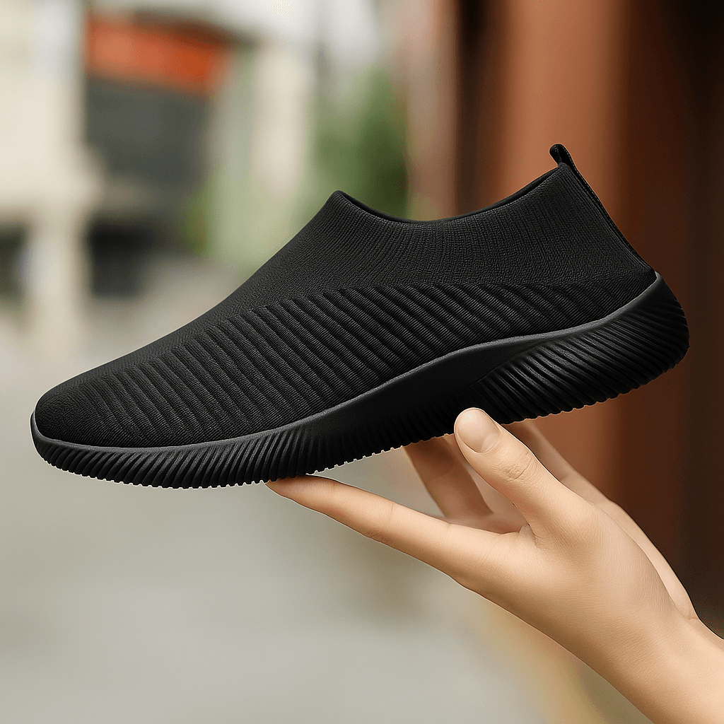 Women's Lightweight Mesh Slip-On Sneakers – Breathable, Low-Top Walking & Running Shoes