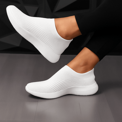 Women's Lightweight Mesh Slip-On Sneakers – Breathable, Low-Top Walking & Running Shoes