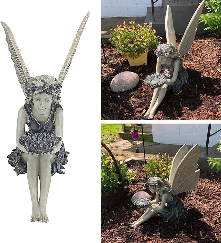 Fairy Angel Resin Statue – Handcrafted Garden Decoration & Jewelry Display Ornament